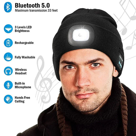 Music Caps With Wireless Bluetooth Headphones Rechargeable