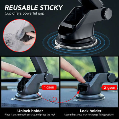 Sucker Car Phone Holder Car Phone Mount Stand GPS Telefon Mobile Cell Support For iPhone 13 12 11 Pro Max X 7 8 Xiaomi Huawei