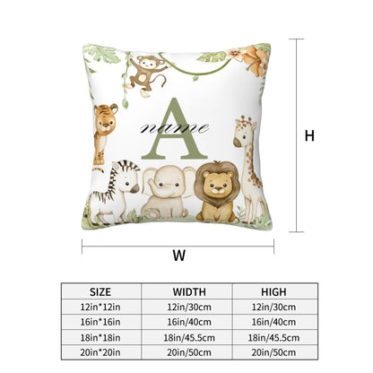 Animal with Name Pillow Case Personalised