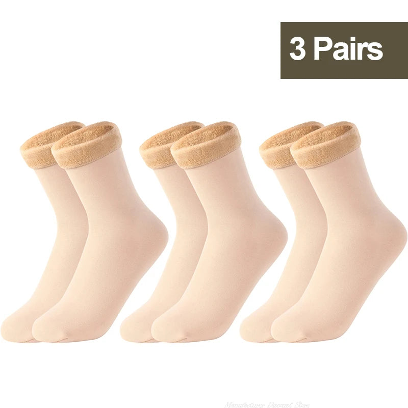 1/2/3/5/10Pairs Thermal Socks Women Winter Warm
