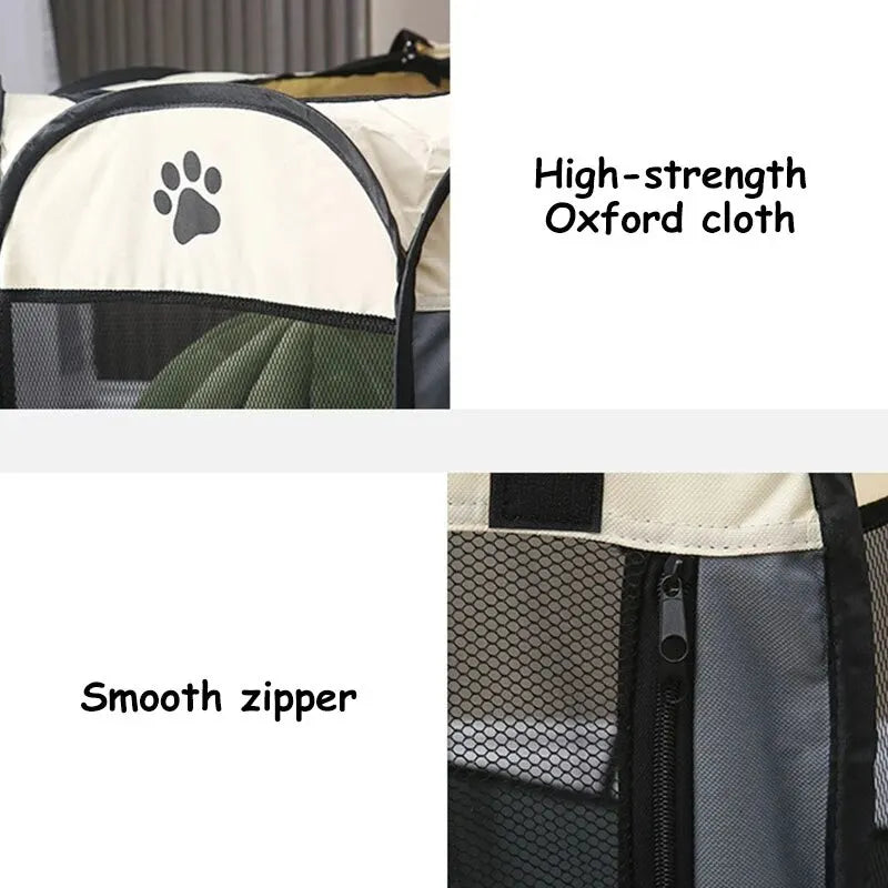 Easy Portable Foldable Pet Tent Kennel Octagonal Fence