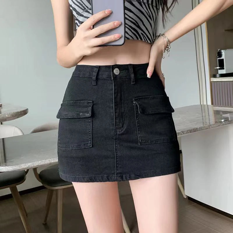 High waist Shorts Jeans Skirt