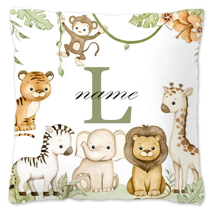 Animal with Name Pillow Case Personalised
