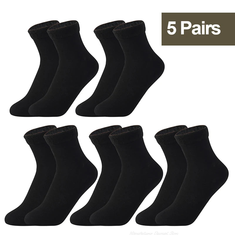1/2/3/5/10Pairs Thermal Socks Women Winter Warm