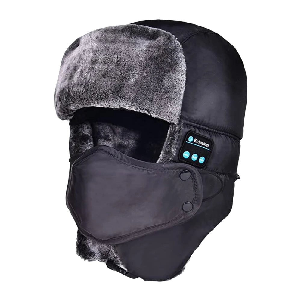 Winter Trapper Hat with Bluetooth Wirelesss Headphones