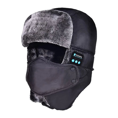 Winter Trapper Hat with Bluetooth Wirelesss Headphones