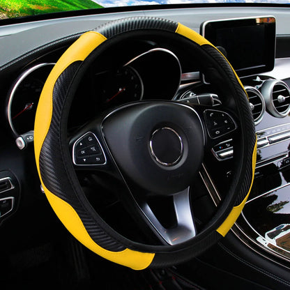 Comfy Leather Car Steering Wheel Cover