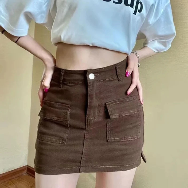 High waist Shorts Jeans Skirt