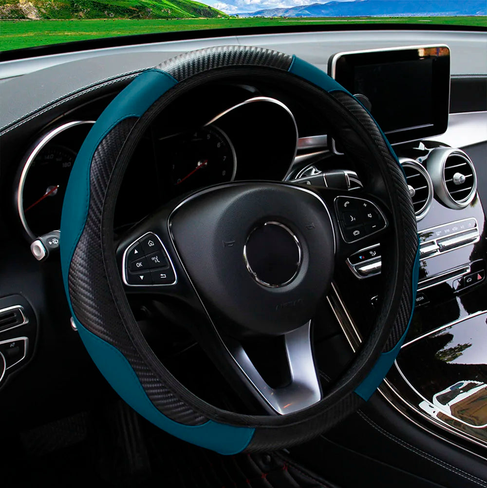 Comfy Leather Car Steering Wheel Cover