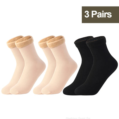 1/2/3/5/10Pairs Thermal Socks Women Winter Warm