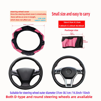 Comfy Leather Car Steering Wheel Cover