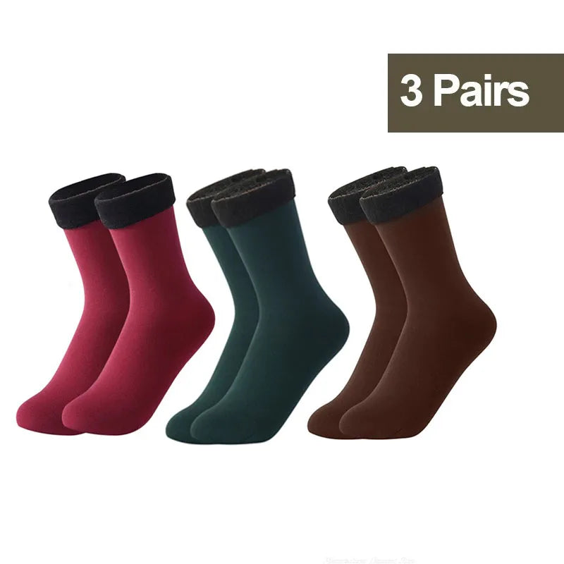 1/2/3/5/10Pairs Thermal Socks Women Winter Warm