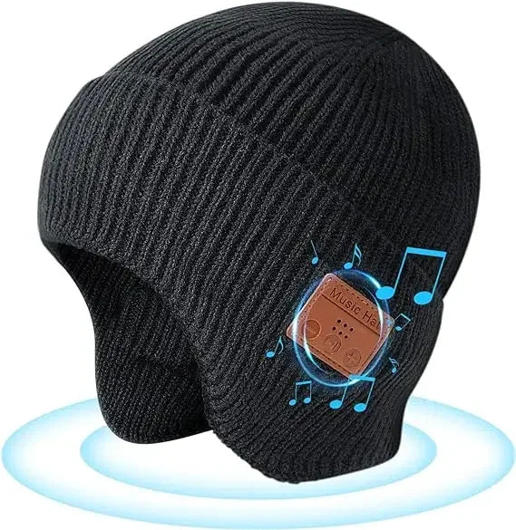 Wireless hat Bluetooth 5.0 Outdoor winter Warm Music cap ear muffs